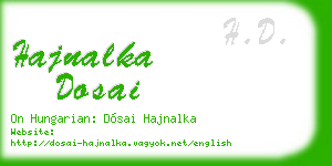 hajnalka dosai business card