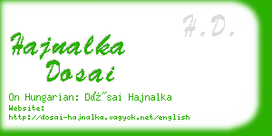 hajnalka dosai business card